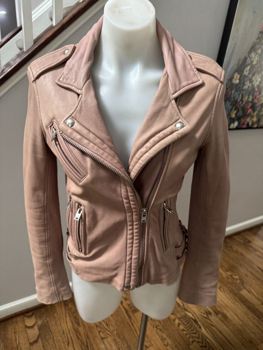 IRO Han Leather Biker Jacket Size 36 / 4